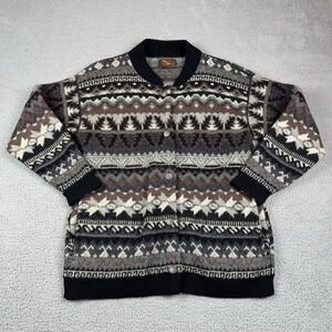 Vintage Alps Cardigan Womens Small‎ Wool Button Up Sweater Nordic Aztec Jacket